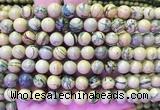 NSBS07 15 inches 8mm round Green Dragon Veins Jasper beads wholesale