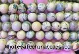 NSBS09 15 inches 12mm round Green Dragon Veins Jasper beads wholesale