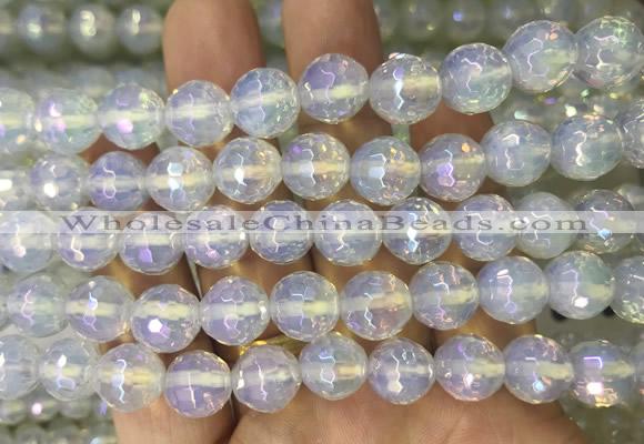 OPBS18 15 inches 10mm faceted round AB-color opalite beads wholesale