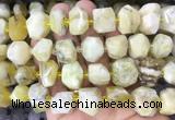 OPBS21 15 inches 12*16mm - 13*18mm faceted nuggets yellow opal beads