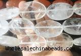 OVBS30 15 inches 30*45mm oval white crystal gemstone beads wholesale