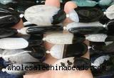 OVBS41 15 inches 20*40mm oval Agate gemstone beads wholesale