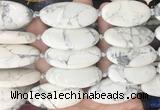OVBS63 15 inches 20*40mm oval white howlite gemstone beads wholesale