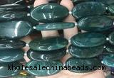 OVBS72 15 inches 20*40mm oval moss agate gemstone beads wholesale