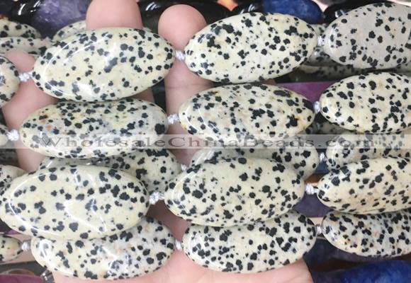 OVBS79 15 inches 20*40mm oval Dalmatian jasper gemstone beads wholesale