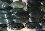 OVBS81 15 inches 20*40mm oval golden obsidian gemstone beads wholesale