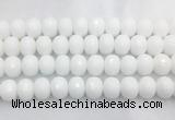 PBBS02 15 inches 13*18mm faceted rondelle white porcelain beads wholesale