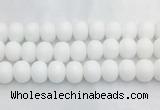 PBBS03 15 inches 15*20mm faceted rondelle white porcelain beads wholesale