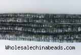 RBBS03 15 inches 2*4mm heishi black labradorite gemstone beads