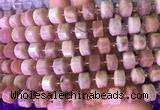 RBBS15 15 inches 8*12mm faceted wheel moonstone gemstone beads