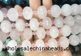 RBBS34 15 inches 13*18mm faceted rondelle rose quartz gemstone beads