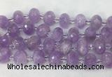 RBBS38 15 inches 13*18mm faceted rondelle lavender amethyst beads wholesale