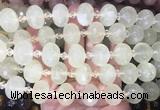 RBBS45 15 inches 13*18mm faceted rondelle lemon quartz beads wholesale