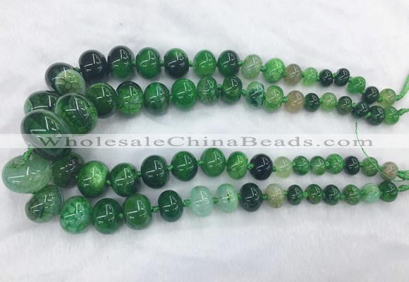 RBBS59 15 inches 8*12mm - 20*30mm rondelle agate beads wholesale