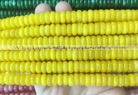 RBBS88 15 inches 4*10mm rondelle candy jade gemstone beads wholesale