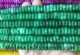 RBBS89 15 inches 4*10mm rondelle candy jade gemstone beads wholesale