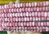 RBBS94 15 inches 6*10mm rondelle candy jade gemstone beads wholesale