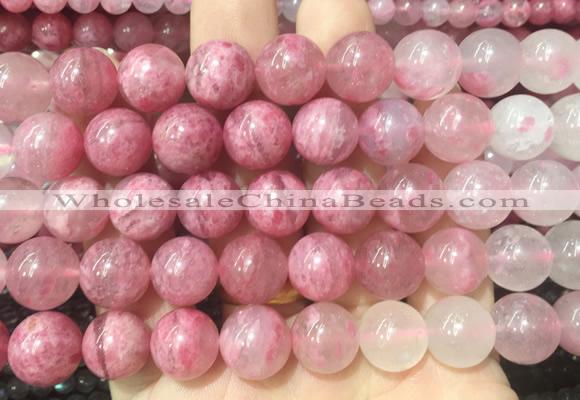 RDBS04 15 inches 12mm round pink rhodonite gemstone beads wholesale
