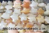 RGBS57 15 inches 14mm faceted star red aventurine beads wholesale