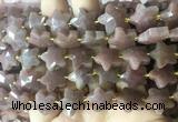 RGBS59 15 inches 14mm faceted star jasper gemstone beads wholesale