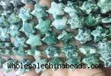 RGBS65 15 inches 14mm faceted star Qinghai jade beads wholesale
