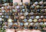 RIBS47 15 inches 6*8mm faceted rice American picture jasper beads wholesale