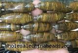 RIBS60 15 inches 14*40mm rice iron tiger gemstone beads wholesale