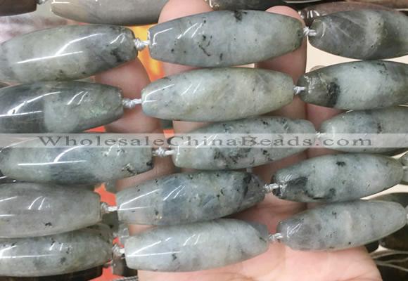 RIBS62 15 inches 14*40mm rice labradorite gemstone beads wholesale