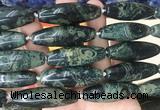 RIBS71 15 inches 14*40mm rice kambaba jasper gemstone beads wholesale