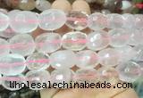 RQBS11 15 inches 12*16mm - 13*18mm faceted nuggets rose quartz beads
