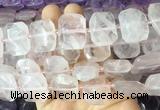 RQBS14 15 inches 15*20mm - 18*25mm faceted freeform rose quartz beads