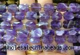 RTBS03 15 inches 8*10mm faceted rectangle amethyst beads wholesale