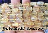RTBS06 15 inches 8*10mm faceted rectangle citrine beads wholesale