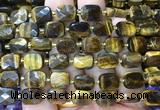 RTBS14 15 inches 8*10mm faceted rectangle yellow tiger eye beads wholesale