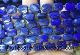 RTBS18 15 inches 8*10mm faceted rectangle Lapis lazuli beads wholesale