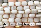 RTBS20 15 inches 8*10mm faceted rectangle white moonstone beads wholesale