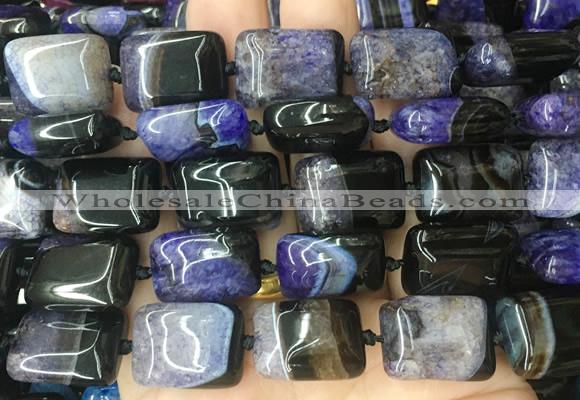 RTBS36 15 inches 15*20mm rectangle Agate gemstone beads wholesale