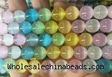 SEBS142 15 inches 10mm round colorful selenite gemstone beads wholesale