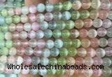 SEBS147 15 inches 6mm round colorful selenite gemstone beads wholesale