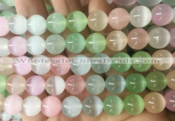 SEBS149 15 inches 10mm round colorful selenite gemstone beads wholesale