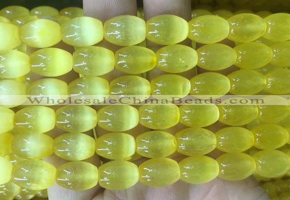 SEBS72 15 inches 8*12mm rice selenite gemstone beads wholesale