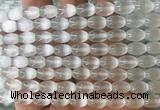 SEBS85 15 inches 6*9mm rice selenite gemstone beads wholesale