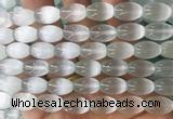 SEBS86 15 inches 8*12mm rice selenite gemstone beads wholesale