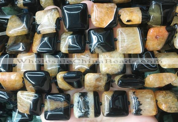 SRBS21 15 inches 18*18mm square Agate gemstone beads wholesale