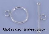 SSC03 5pcs 10mm donut 925 sterling silver toggle clasps