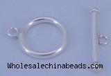 SSC05 5pcs 16mm donut 925 sterling silver toggle clasps