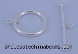SSC07 5pcs 22mm donut 925 sterling silver toggle clasps