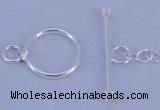 SSC08 5pcs 10mm donut 925 sterling silver toggle clasps
