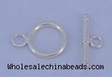 SSC10 5pcs 12mm donut 925 sterling silver toggle clasps