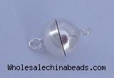 SSC103 2pcs 10mm round 925 sterling silver magnetic clasps